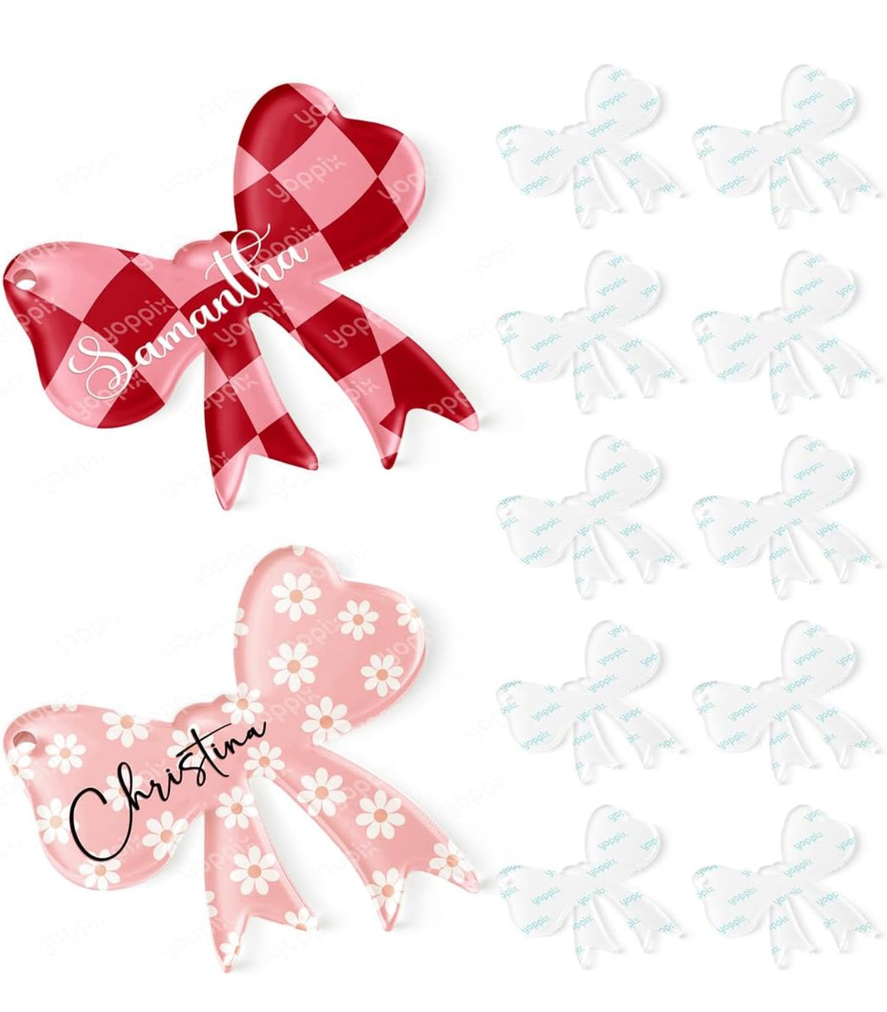 Acrylic Bow Keychain