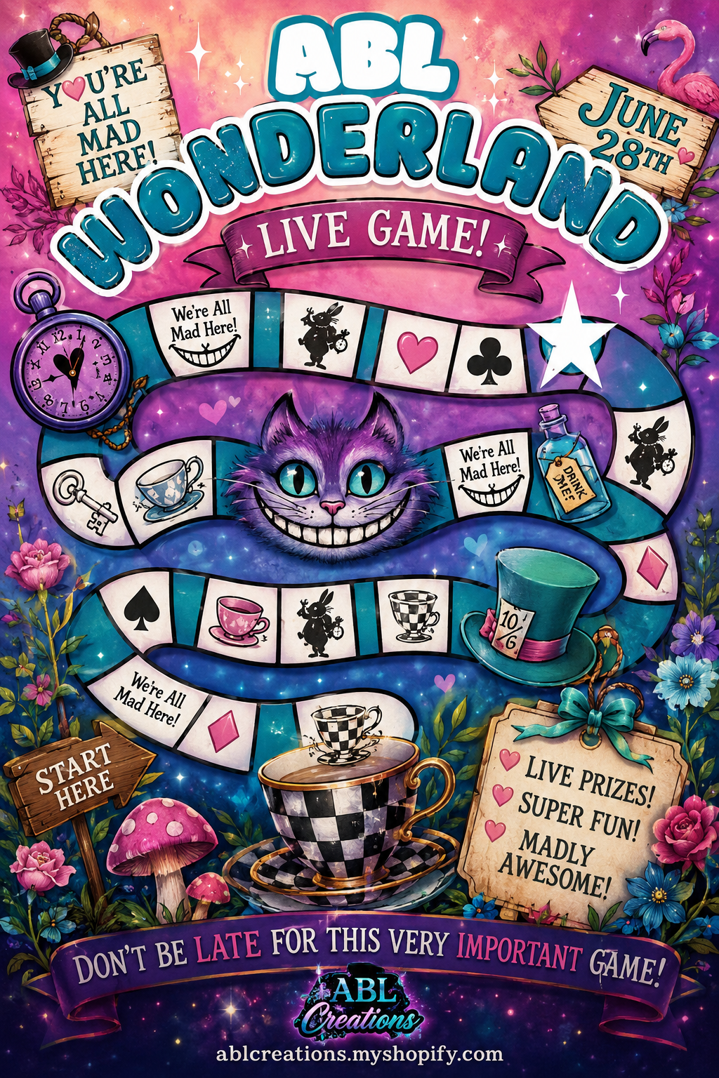 Wonderland Live Tumbler Game
